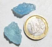 Aquamarin aus Pakistan,2 Kristalle 23.5 Ct, Rohedelsteine bis 21 mm 