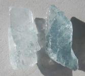Aquamarin, 2 Kristalle 18.7 Ct., Schleifware 