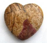 Herz aus rotem Jaspis, Handschmeichler ca. 40mm 