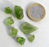 Peridot, 37.5 Ct. Rohedelsteine aus Afghanistan, bis 21 mm 