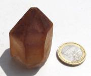 Quarz mit Hämatit Lemurian Spitze Kristall unbehandelt 48 g., 40 mm 