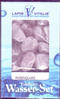 Rosenquarz, Lapis Vitalis® Edelstein Wasser-Set 